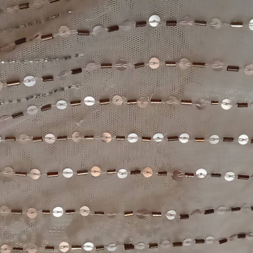 Chico's sequin embellished lace vest size 0, Khaki color - Picture 4 of 10